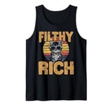 Retro Filthy Rich Cat Kitten with Cool Shades Tank Top