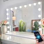 Makeup spejl LED & Højttaler / Hollywood spejl - 80x60cm