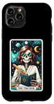 Coque pour iPhone 11 Pro Carte de tarot pour enseignant, squelette, professeur, éducatrice, école
