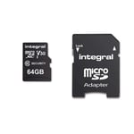 64 GB säkerhetskamera microSD-kort för färdkameror, hemmakameror, CCTV, kroppskameror och drönare
