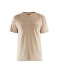 Blåkläder t-skjorte med 3d-print-varm beige-l