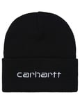Carhartt WIP Script Beanie Hat - Black/White Colour: Black/White, Size: ONE SIZE
