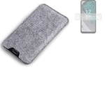 Felt case sleeve for Nokia C32 grey protection pouch