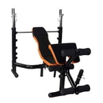 YFFSS Weights Bench, Adjustable Benches Folding Weight Table Multifunctional Bench Press Weight Bench Barbell Rack (Color : Black, Size : 170 * 135 * 110cm)
