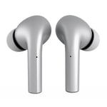 Moki MokiPods True Wireless In-Ear Headphones - Silver Up to 2.5 Hours Battery Life / 12.5 Total with Charging Case