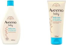 AVEENO Baby Daily Care Hair & Body Wash 400 ml and Daily Care Barrier Cream 100