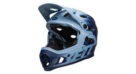 Casque avec mentonniere amovible bell super dh mips bleu