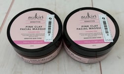 Sukin Natural Sensitive Pink Clay Facial Masque Mask - 2 x 100ml