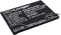 Batteri BLP605 for Oppo, 3.8V, 2400 mAh