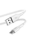 PURO ICON Mjuk kabel - Kabel USB-A till USB-C 1,5 m (Vit)