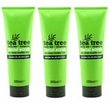 Tea Tree Facial Wash Cleansing Facial Scrub Exfoliating All Skin Types 250ml x 3