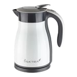 Vektra VEK-1501W Vacuum Insulated Environmentally Eco Friendly Easy Pour Cordless Kettle 1.5Litre, White