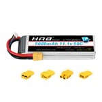 HRB 5000mAh 3S 11.1V 50C Lipo Battery with XT60/Deans T/TRX/EC3/Big Tamiya Plug Adapters for DJI F450 Quadcopter Airplane Helicopter Car Truck Boat Hobby