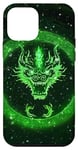iPhone 12 mini Dragon Face Myth Green Vintage Hunting Forest Case
