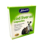 Johnson's Dog Cat Cod Liver Oil 170 Capsules Supplement Healthy Skin Coat Bones