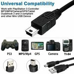 2 Meter Long USB to MINI B Data Charger Cable For Garmin Dash Cam GoPRO MP3 MP4