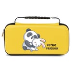 Etui pochette jaune Taperso pour Nintendo Switch Lite avec motif panda et lapin personnalisable