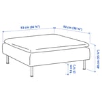 IKEA SÖDERHAMN Fotpall Bredd: 93 cm