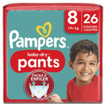 Couche-culottes Baby-dry Pants Taille 8 19kg+ Pampers - Le Paquet De 26 Couches