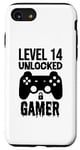 iPhone SE (2020) / 7 / 8 Gamer 14th Birthday Funny - Level 14 Unlocked Gamer Case