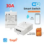 1X(Tuya WiFi Switch DIY Timer+Remote AC 85-265V White for Alexa Home N6S1)