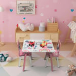 Kids Table and 2 Chairs Set Children Playroom Activity Reading Paiting Furniture