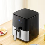 5L Air Fryer Power Oven Cooker LED Touch Oil Free Low Fat Frying Black Modern