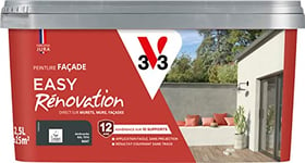 V33 Peinture pour façade - Easy Rénovation - Anthracite RAL 7016 2,5L