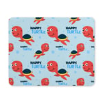 Cute Happy Little Turtle Rectangle Non-Slip Rubber Mousepad Mouse Pads/Mouse Mats Case Cover for Office Home Woman Man Employee Boss Work