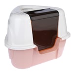 TIAKI Parfait hörntoalett med tak - Créme/rosa