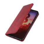 HAOTIAN Case for Xiaomi Poco X3 Pro/Poco X3 NFC Wallet, with [Cash and Card Slots] [Magnetic Function] Folio Flip Cover Case Cowhide PU Leather Cover for Xiaomi Poco X3 Pro/Poco X3 NFC, Red