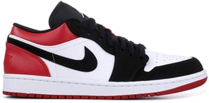 Nike Air Jordan 1 Low, Chaussures de Basketball Homme, Blanc (White/Black/Gym Red 116), 43 EU