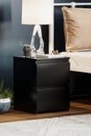 Vida Designs Denver 2 Drawer Bedside Chest Storage Bedroom Furniture