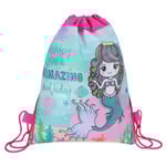 Mermaid Non-woven Bag Ryggsäck Barn Rese Skol Inredning Drawstr