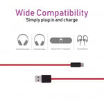 SPARKED USB to Micro Charger Cable/Wire for Beats by Dr Dre | Replacement Charging Data Lead For Studio 1 2 3 Wireless Headphones Solo Pill Speaker 1/2 PowerBeats Earphones (Red)