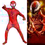 The Amazing Spider-Man Carnage Cosplay Kostym Barn Pojkar Kläder Carnage 7-9Years = EU122-134