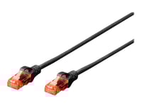 Digitus Professional - Patch-Kabel - Rj-45 (Hane) Till Rj-45 (Hane) - 1 M - Utp - Cat 6E - Halogenfri, Formpressad, Hakfri - Svart
