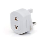 Travel Adapter Plug EU TO UK, White Plug For Shaver/Toothbrush