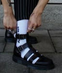 NEW IN BOX! - Dr Martens GERALDO Black Leather Sandals - Size UK 11
