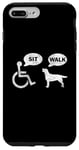 Coque pour iPhone 7 Plus/8 Plus Blague humoristique en fauteuil roulant pour fauteuil roulant handicapé s'asseoir et marcher