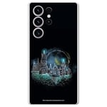 Coque Officielle Harry Potter Compatible avec Samsung Galaxy S23 Ultra avec Motif château de Poudlard - Coque en Silicone TPU Souple Transparente