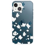 TPU Deksel iPhone 14 Plus - White Flowers