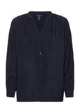 D1. Stand Collar Blouse Blue GANT