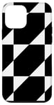 Coque pour iPhone 12 mini White Black Square Triangle Geometrical Vintage Pattern
