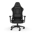 CORSAIR - Chaise bureau - Fauteuil Gaming - TC100 RELAXED - Similicuir - Ergonomique - Accoudoirs réglables - Noir -