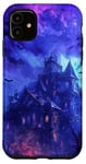 Coque pour iPhone 11 Foreboding Haunted House Sky Tourbillons Gothiques Chauves-souris