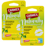 2 x Carmex NATURALLY Pear Lip Balm Natural Hydrating Moisturising Stick 4.25g
