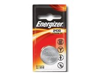 Knappcellsbatterier Energizer Lithium Cr2430, 3V, Miniatyr, Förpackning Med 2 St.
