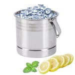 Ice Bucket - Libara, Double Walled Wine Bucket with Upgraded Filter, Portable Cooler Bucket with Strainer Keeps Ice Cold & Dry - Comfortable Carry Handle