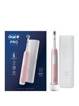 Oral-B Pro 1 3D White Pink (+Travel Case)